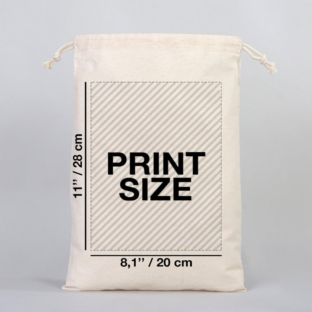 New Year Holiday Cotton Drawstring Bag 12" × 16" (30 × 40 cm) – Gift Pouch - Pamusan.com