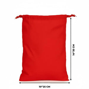 Fabric Pouch Red - 10" x 14"(25 cm x 35 cm) - 4 oz - Pamusan.com