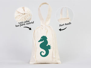 Favor Bag, Birthday Bag  - Reusable Bags, Organic Cotton Gİft Bags, Party, Event Bags — back view | Pamusan