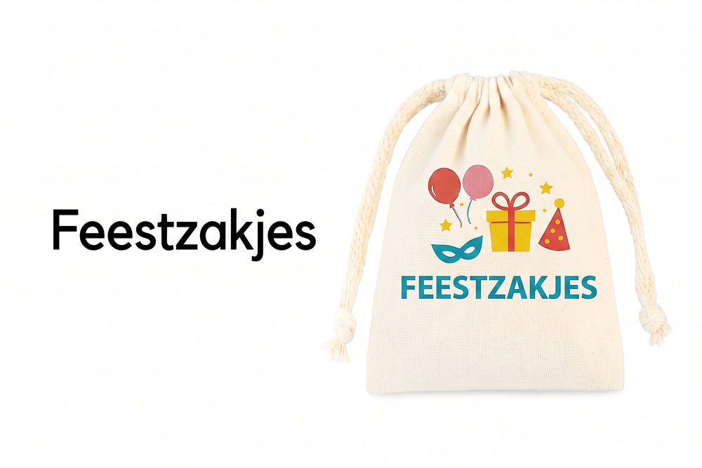 Katoenen feestzakjes voor kinderfeestjes