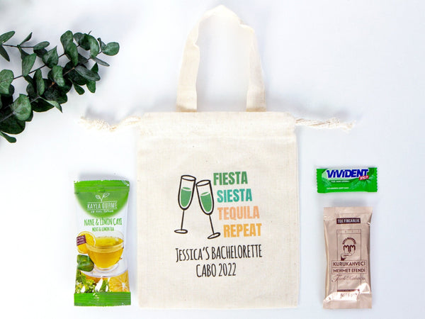 Let's Party! Hangover Kit Pouch 6x8" | Bachelorette Event Bag — print detail | Pamusan
