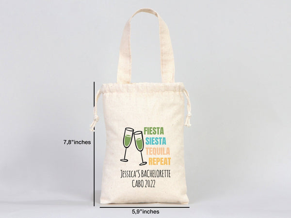 Let's Party! Hangover Kit Pouch 6x8" | Bachelorette Event Bag — print detail | Pamusan