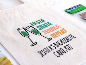 Let's Party! Hangover Kit Pouch 6x8" | Bachelorette Event Bag — print detail | Pamusan
