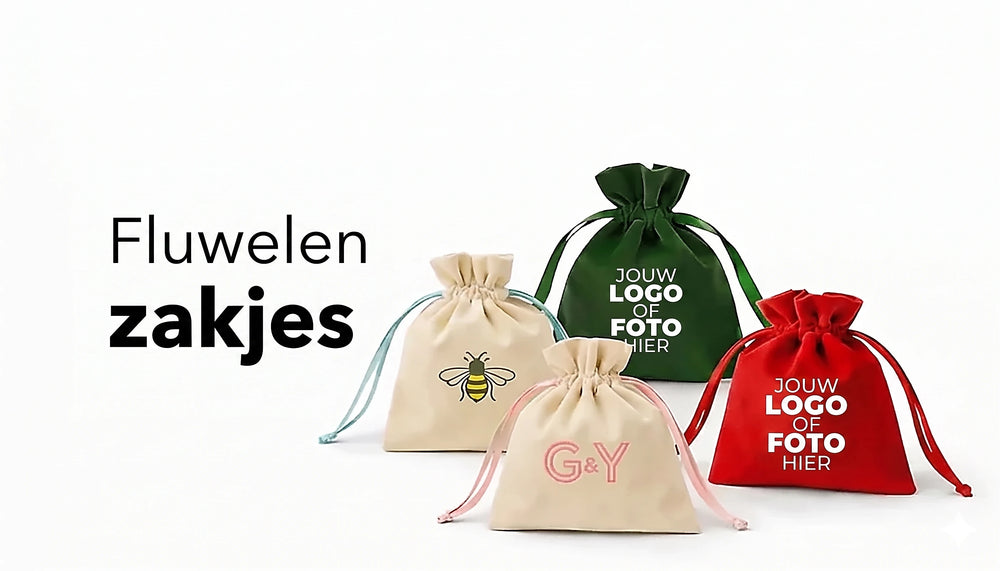Fluwelen zakjes met trekkoord in meerdere kleuren