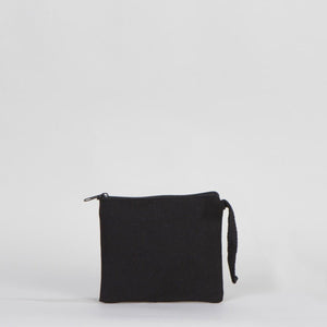 Foldable Cotton Shopping Bag with Black Clutch – 19" × 16" × 4" (48 × 41 × 10 cm) - 4 oz - Pamusan.com