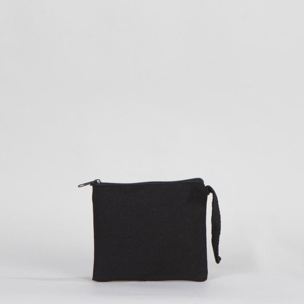 Foldable Cotton Shopping Bag with Black Clutch – 19" × 16" × 4" (48 × 41 × 10 cm) - 4 oz - Pamusan.com