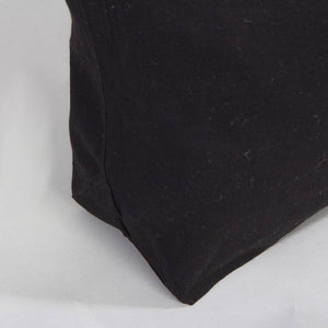 Foldable Cotton Shopping Bag with Black Clutch – 19" × 16" × 4" (48 × 41 × 10 cm) - 4 oz - Pamusan.com