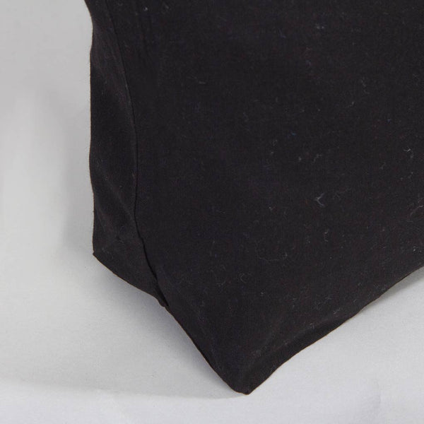 Foldable Cotton Shopping Bag with Black Clutch – 19" × 16" × 4" (48 × 41 × 10 cm) - 4 oz - Pamusan.com