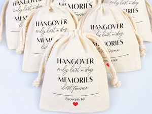 Hangover Pouches – Custom Wedding & Bachelorette Recovery Bags — back view | Pamusan