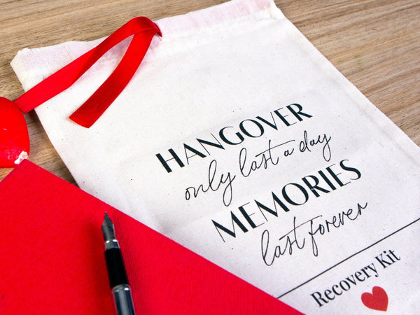 Hangover Only Last A Day Memories Last Forever Bachelorette Bags — lifestyle view | Pamusan