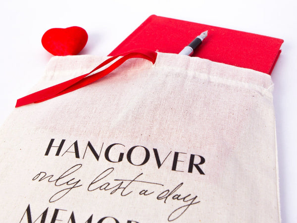 Hangover Only Last A Day Memories Last Forever Bachelorette Bags — back view | Pamusan