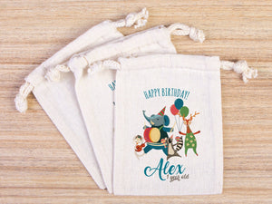 Happy 1st Birthday Favor Bags – Personalized Kids Party Goodie Bags — custom print | Pamusan