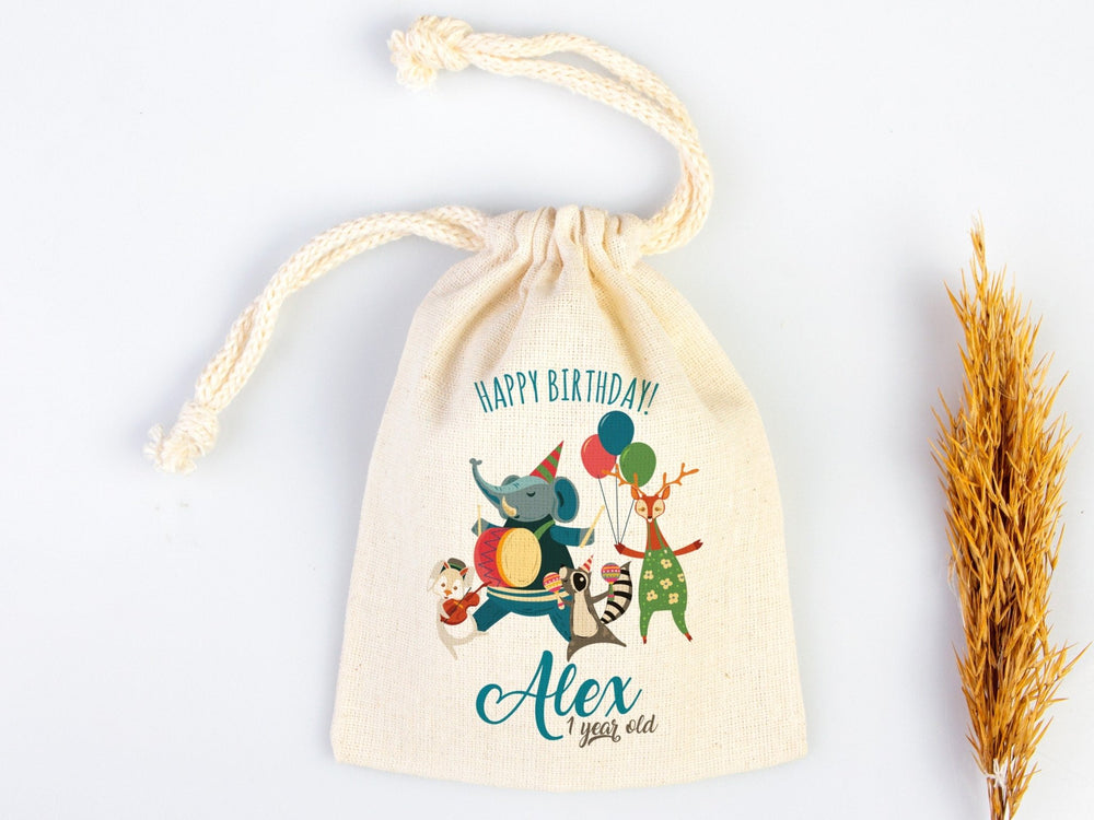 Happy 1st Birthday Favor Bags – Personalized Kids Party Goodie Bags | Pamusan