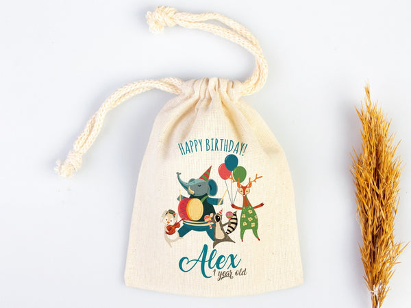 Happy 1st Birthday Favor Bags – Personalized Kids Party Goodie Bags | Pamusan