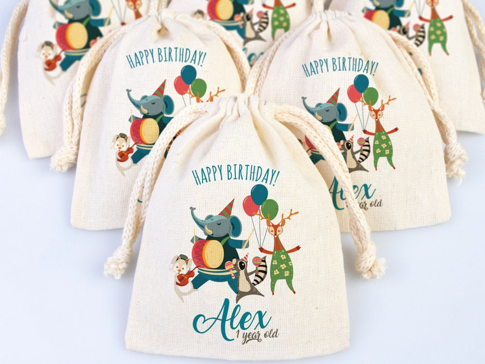 Happy 1st Birthday Favor Bags – Personalized Kids Party Goodie Bags | Pamusan