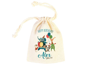 Happy 1st Birthday Favor Bags – Personalized Kids Party Goodie Bags — custom print | Pamusan