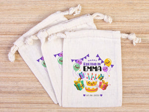 Happy Birthday Custom Name Bags, Custom Party Bags for first birthday, Personalized Bags - Custom Goodie Bags - Pamusan.com