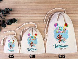 Birthday Treat Bags – Custom Name, Age & Date Personalized Gift Bags for Kids — custom print | Pamusan