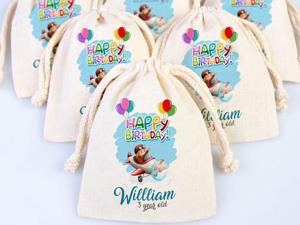 Birthday Treat Bags – Custom Name, Age & Date Personalized Gift Bags for Kids | Pamusan