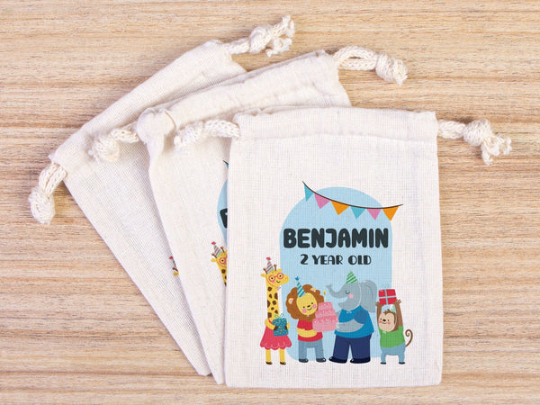 Birthday Treat Bags – Personalized Happy Birthday Gift Bags for Kids’ First Birthday Party — custom print | Pamusan