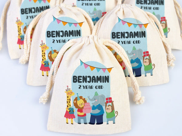 Birthday Treat Bags – Personalized Happy Birthday Gift Bags for Kids’ First Birthday Party — custom print | Pamusan