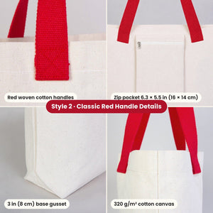 Canvas tas Oud en Nieuw – tote bags in 3 modellen, 9 ontwerpen Happy New Year 2027: Large City 45 × 35 × 10 cm, rode hengsels 45 × 35 × 8 cm of rode rand 40 × 35 × 12 cm - Pamusan.nl