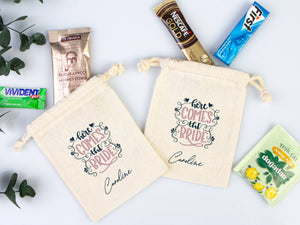 Bride Hangover Kit Bags – Custom “Here Comes the Bride” Recovery Bags for Bachelorette Party & Wedding Survival Kit | Pamusan
