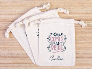 Bride Hangover Kit Bags – Custom “Here Comes the Bride” Recovery Bags for Bachelorette Party & Wedding Survival Kit | Pamusan