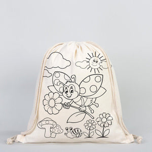 Honey Mommy Colorable Rope Drawstring Backpack 35×40 cm (14×16 in) Customizable - Pamusan.com