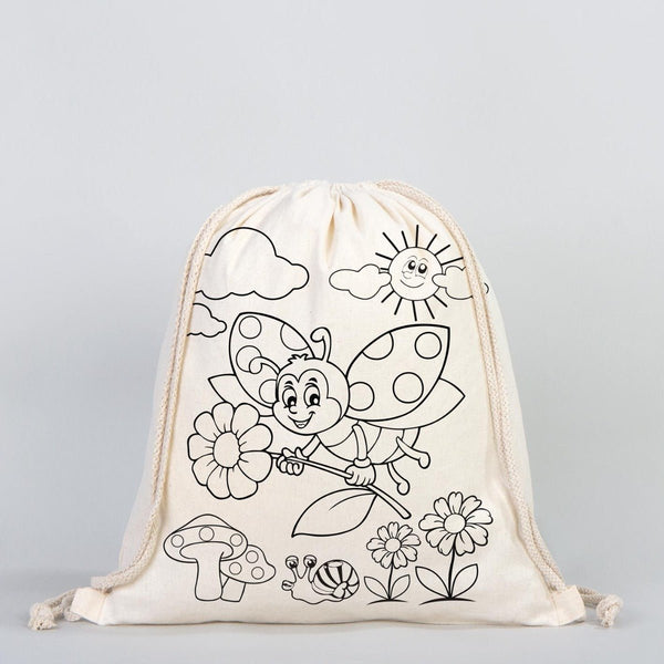 Honey Mommy Colorable Rope Drawstring Backpack 35×40 cm (14×16 in) Customizable - Pamusan.com