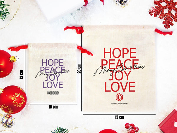 Hope Peace Joy Live Merry Christmas Bags - Pamusan.com