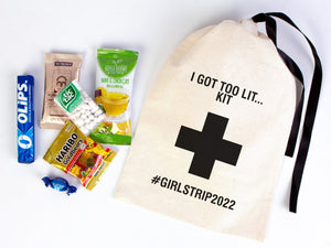 I Got Too Lit Hangover Kit Bag – Custom Wedding & Party Favor | Pamusan