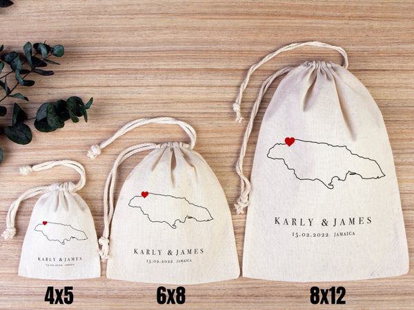 Jamaica Wedding Welcome Tote Bags - Custom Name or Design — custom print | Pamusan