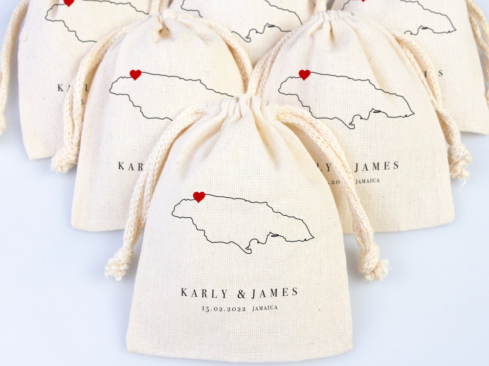 Jamaica Wedding Welcome Tote Bags - Custom Name or Design | Pamusan