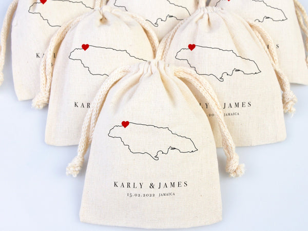 Jamaica Wedding Welcome Tote Bags - Custom Name or Design — custom print | Pamusan