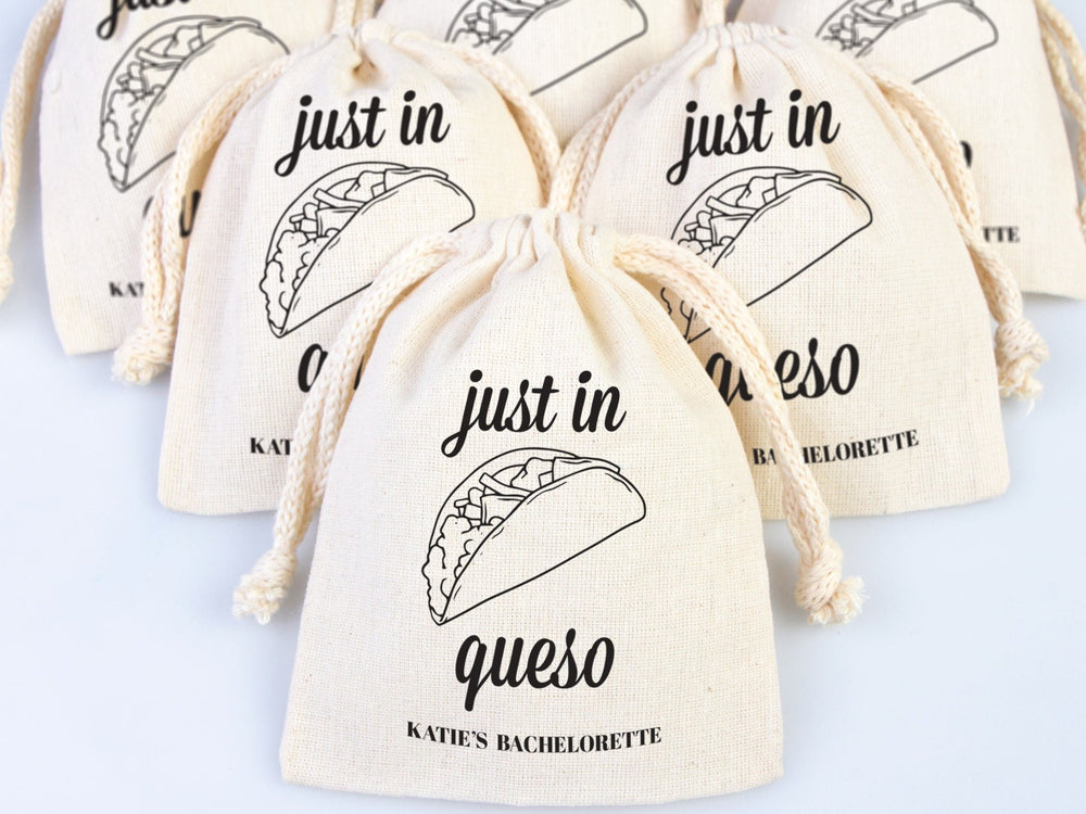 Just in Queso Hangover Bags – Custom Recovery Kit Pouches for Parties & Weddings | Pamusan