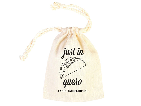 Just in Queso Hangover Bags – Custom Recovery Kit Pouches for Parties & Weddings | Pamusan