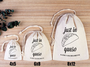 Just in Queso Hangover Bags – Custom Recovery Kit Pouches for Parties & Weddings — print detail | Pamusan