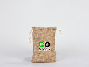 Custom Coffee Burlap Drawstring Bags - 100% Natural Jute (4"W x 5"H) - Pamusan.com