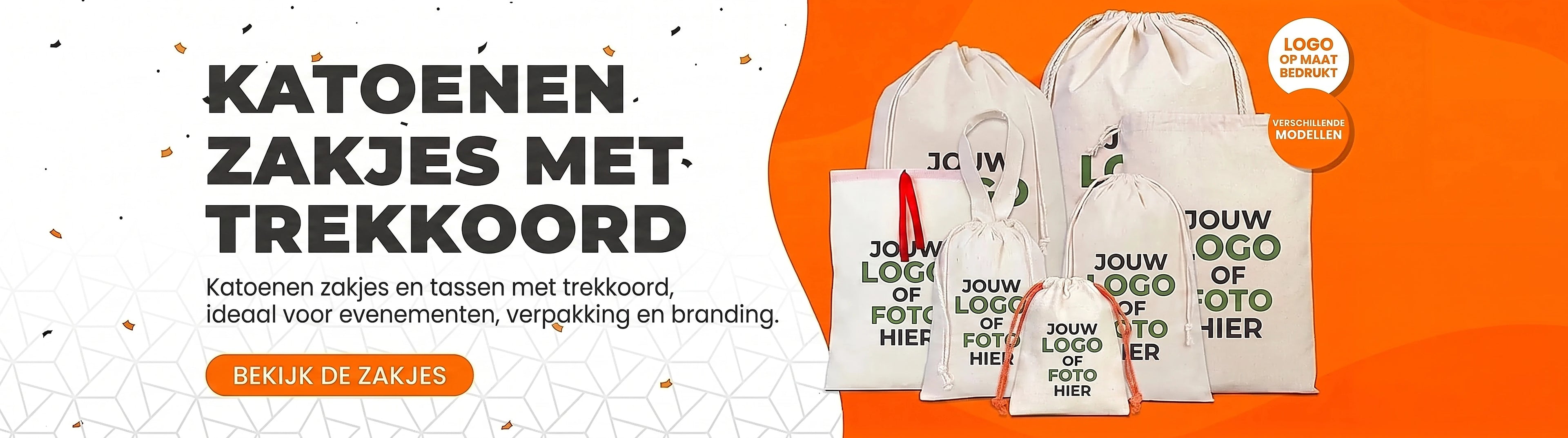 Katoenen zakjes met trekkoord bedrukken - Pamusan.nl