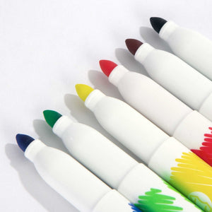 Kids Tote Bag Painting Set 2 | 10 Blank Cotton Tote Bags 14"x16" - Fabric Markers (6 Colors) - Pamusan.com