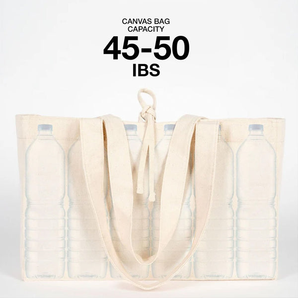 Large Canvas Tote Bag with Long Handles – 18"W x 14"H x 4"L - Pamusan.com