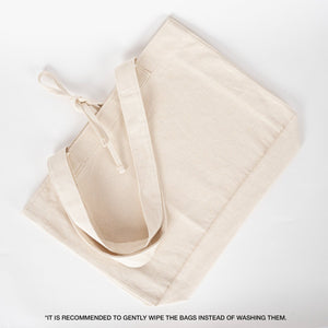 Large Canvas Tote Bag with Long Handles – 18"W x 14"H x 4"L - Pamusan.com