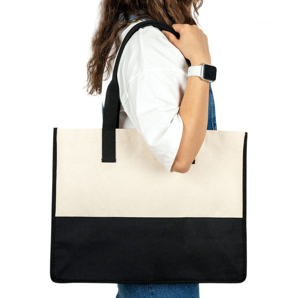 Elite Canvas Tote Bag – Beach, Travel & Shopping Bag with Pocket, 100% Cotton - Pamusan.com