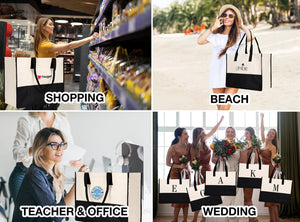Large city Canvas Tote Bag – Beach, Travel & Shopping Bag with Pocket, 100% Cotton - Pamusan.com