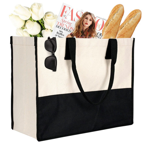 Large city Canvas Tote Bag – Beach, Travel & Shopping Bag with Pocket, 100% Cotton - Pamusan.com