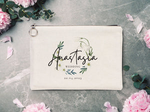 Custom Cotton Wedding Clutch Bag – Personalized Gift Pouch — custom print | Pamusan