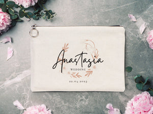 Custom Cotton Wedding Clutch Bag – Personalized Gift Pouch — custom print | Pamusan