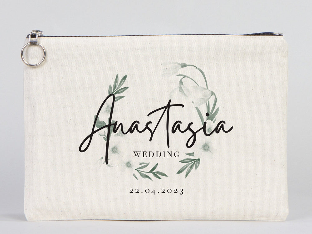 Custom Cotton Wedding Clutch Bag – Personalized Gift Pouch | Pamusan