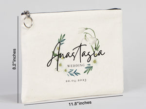 Custom Cotton Wedding Clutch Bag – Personalized Gift Pouch — custom print | Pamusan